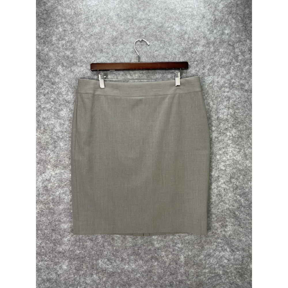 J.Crew Mercantile Skirt Womens 12 Gray Pencil Lined Back Zip Career Stretch